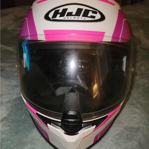HJC C70 Pink and White Motorcycle Helmet. Women’s